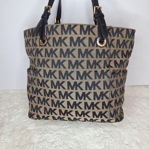 Michael Kors Signature Black and Tan Tote